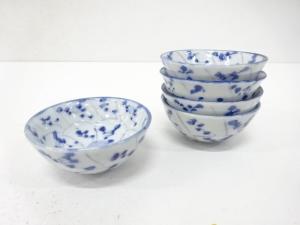 染付　花　小鉢　5客揃